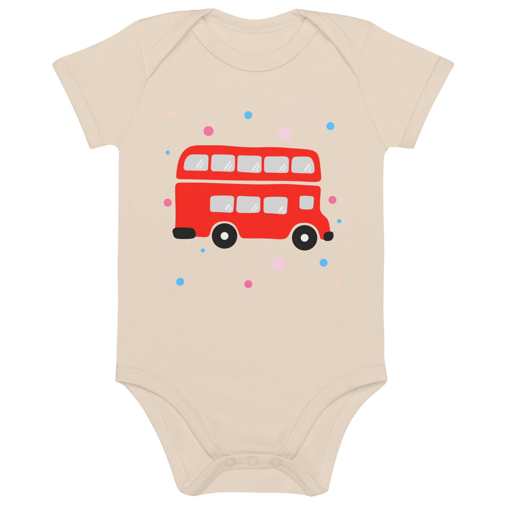 London Doodles - Bus - Organic Cotton Baby Bodysuit