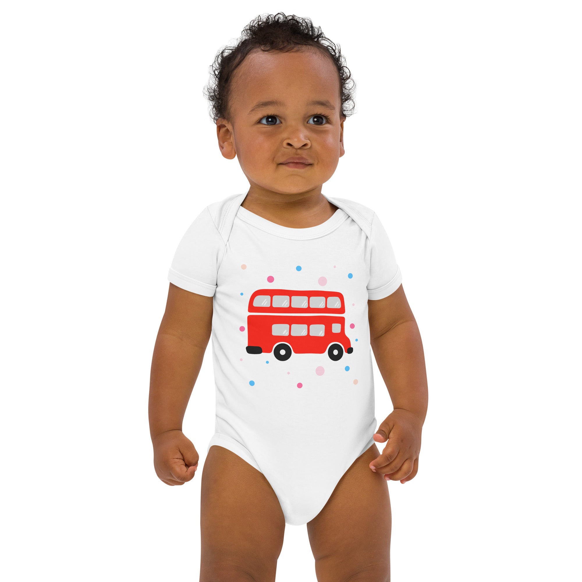 London Doodles - Bus - Organic Cotton Baby Bodysuit