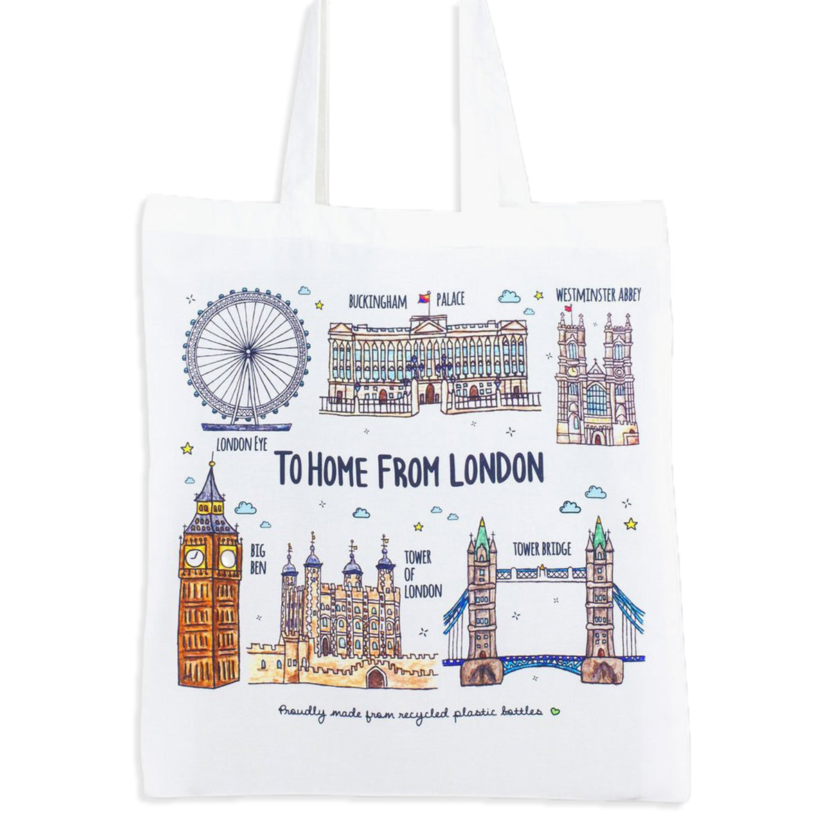 To Home From London Landmarks Tote Bag 1