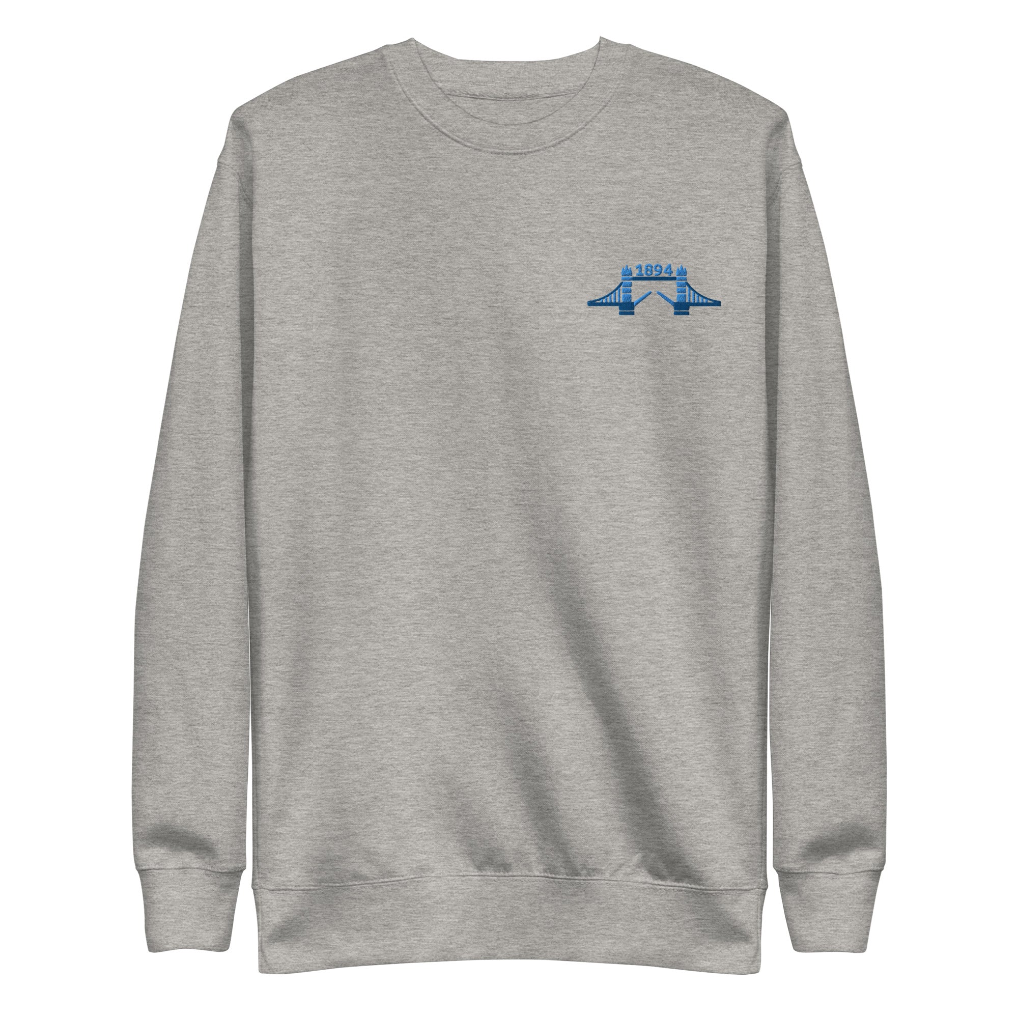 1894 Tower Bridge - Blue Thread Embroidered Unisex Premium Sweatshirt