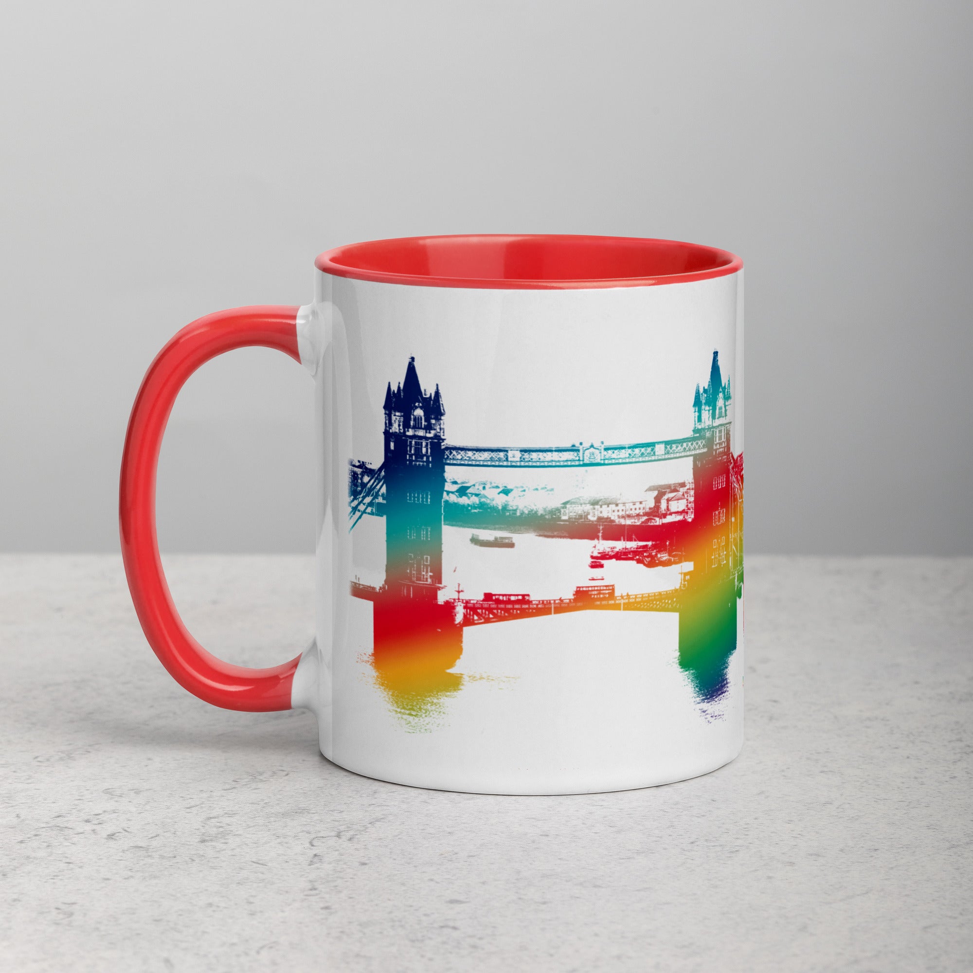 Tower Bridge Rainbow - Mug with Colour Inside